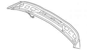 Porsche Cayenne 958 11-14 turbo tailgate spoiler with mount