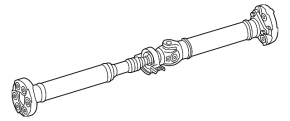Driveshaft rear cardan Mercedes C-class W205 300 15-21 for 9-speed, AWD
