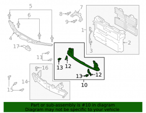 Lower radiator deflector Mazda 3 19- 2.5 Mexico built