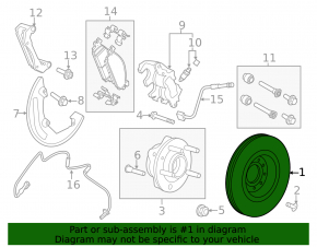 Front left brake disc Ford Explorer 11-19 325/32mm