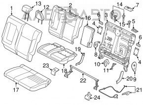 Rear seats 2nd row Ford C-max MK2 13-18 leather black