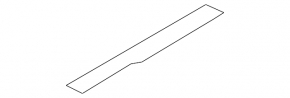 Door sill outer front right Lincoln Nautilus 19-23 black