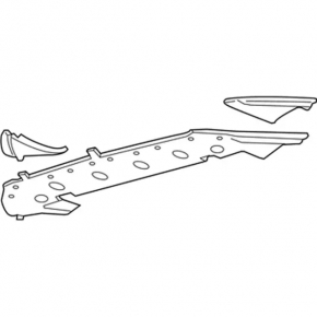 Front bumper guard Ford Edge 15-18 right side broken