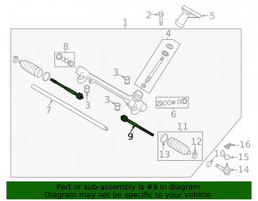 Steering rod left Mazda 3 14-18 BM CTR