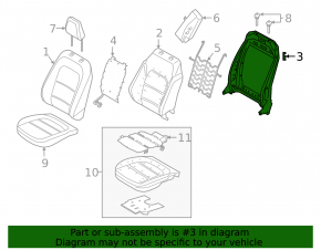 Ford Escape MK4 20-26 passenger seat recline motor without frame