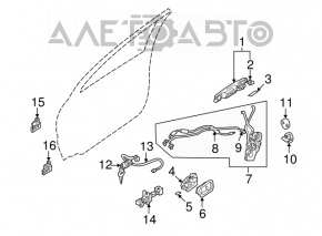 Front right door lock Mitsubishi Galant 04-12