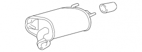 Toyota Camry V50 12-14 USA Rusty Rear Muffler