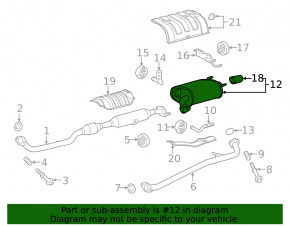 Toyota Camry V50 12-14 USA Rusty Rear Muffler