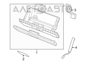 Glove box, glove compartment Chrysler 200 11-14 black