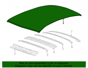 Metal roof for a 1919 Cadillac CTS without a sunroof