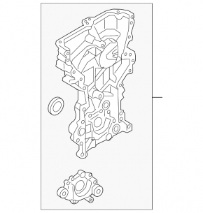 Hyundai Sonata 15-19 G4NG hybrid engine front cover with pump