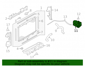 Nissan Rogue 14-20 Coolant Expansion Tank Without Cap