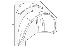 Rear right fender liner Chevrolet Equinox 10-17