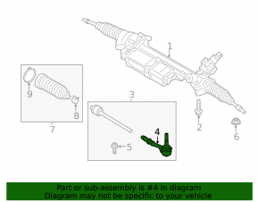 Right tie rod end for BMW X3 G01 18-24