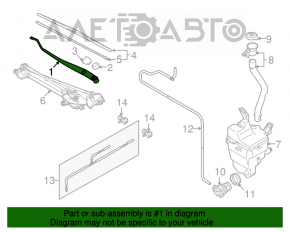 Right wiper arm for Suzuki Kizashi 10-15