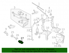 Windshield washer nozzle right VW CC 08-17