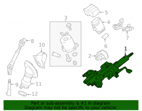 Steering column Lexus NX200t NX300 NX300h 15-21 without electric adjustment