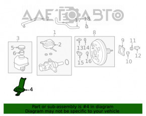 Bracket for tank GTZ Toyota Highlander 20- 2.4t, 3.5