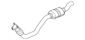 Left exhaust pipe Audi A6 C7 16-18 3.0T AWD
