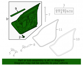 Door assembly front left Audi A6 C8 19-21