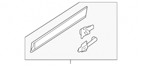 Lower rear right door trim for Audi Q7 4L 10-15 with chrome molding