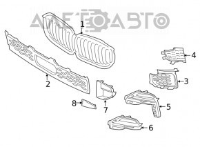 Fog light frame left BMW X5 19-