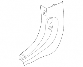 Front pillar trim lower right BMW 5 F10 11-16 beige