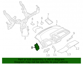 Dashboard cover left side BMW i3 14-20