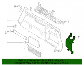 Trunk block bracket right BMW X5 G05 19-23