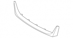 Gray lower grille molding for the front bumper of the Toyota Venza 2009-2015