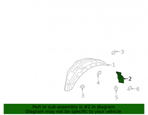 Rear left fender liner for Mitsubishi Outlander 2013