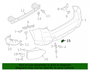 Subaru Crosstrek 18-23 Rear Bumper Tow Hook Cap