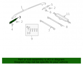 Roof rail mounts VW Tiguan 09-18 set