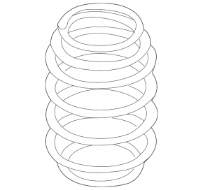 The rear left spring of the VW Tiguan 18-24 is rusty