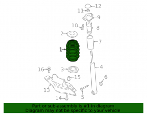 The rear left spring of the VW Tiguan 18-24 is rusty