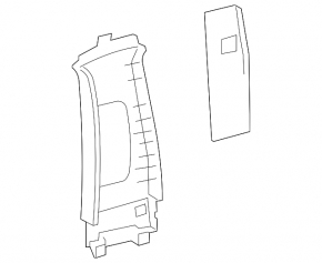 Left upper center pillar trim for Lexus GS300 GS350 GS430 GS450h 06-09 beige