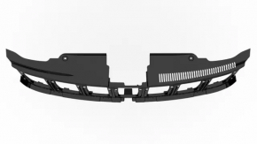 Jeep Grand Cherokee WK2 17-22 radiator grille assembly, gray honeycomb, black gloss frame, sand