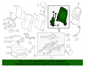 Toyota Avalon 13-18 passenger seat back motor