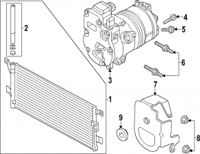 Air conditioning condenser radiator for Audi Q5 20-25 2.0T