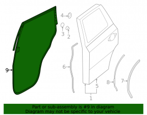 Rear left door seal Infiniti JX35 QX60 13-