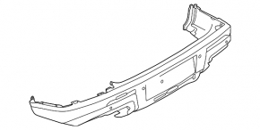 Bare rear bumper Infiniti QX60 22-25 for towbar