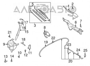 Wiper arm right Lexus RX300 98-03