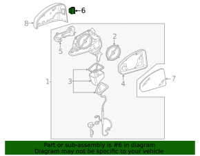 Blind spot indicator for left side mirror Audi A3 22-26