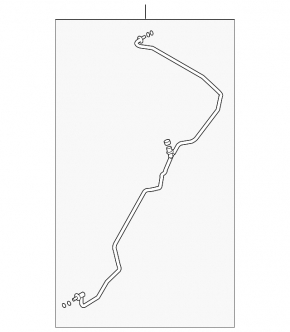 Long air conditioning hose, iron, Infiniti G25 G35 G37 4d 06-15