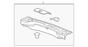 Buick Encore 15-22 trunk opening trim, black, scratches