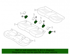 Isofix rear seat pad for Porsche Macan 15-18, achatgrau grey