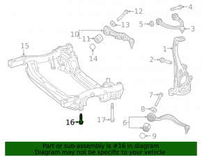Front subframe mounting bolt 2pcs Mercedes W213 E 17-23 50mm