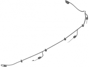 Rear bumper wiring for parking sensors Ford Fiesta 14-19 rest 4d