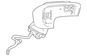 Left side mirror assembly for Mazda CX-3 16-21 6-pin