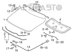 Hood bare Mazda CX-5 17-24 steel, corner bent